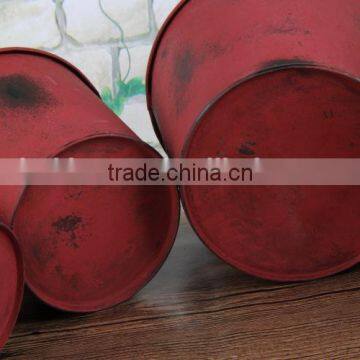 Antique Series Round Metal Flowerpots Stand Wholesales photo-4