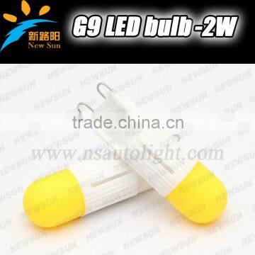 Long life led decorated bulb 2W G9 220V LED COB mini bulb, power saving led light source lamp