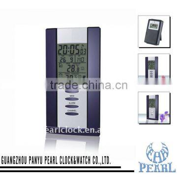 Pearl Radio Controlled Clock PR406 With LCD Display And Weather Station
