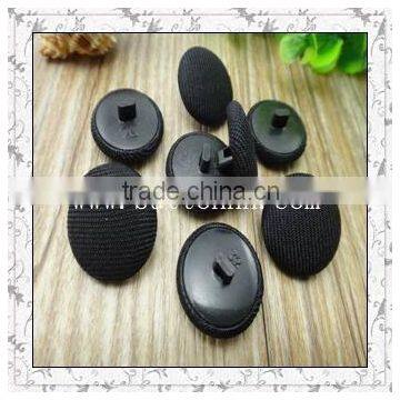 fashion garment accessory black fabric covered button