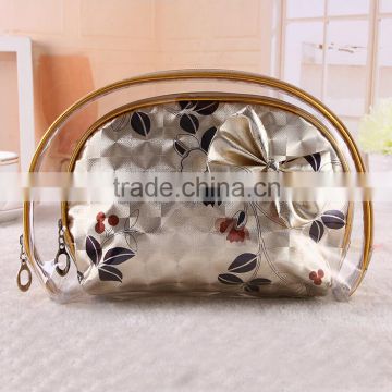 Waterproo floral printing Cosmetic Bag Storage Bag 2pcs Set For Women