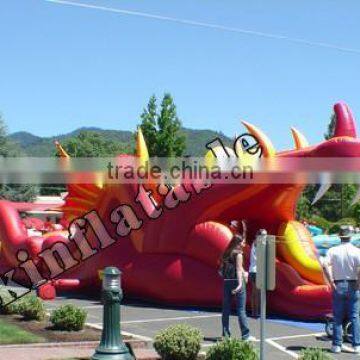 commercial top grade gaint inflatable dragon obstacle