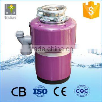 China Linsure Brand 1/2 hp Kitchen Food Waste Disposal Machine / Disposal Garburator With CE CB Certificates