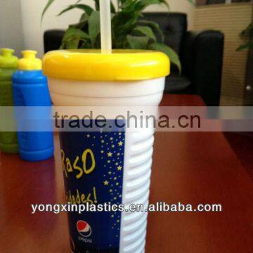 plastic cup printing machine cap with straw