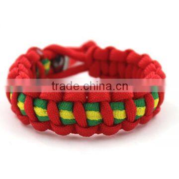 fashion butterfly knot paracord bracelet with metal closure