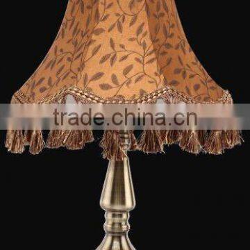 Luxury Table Lamp With Brown Color Fabric Cover