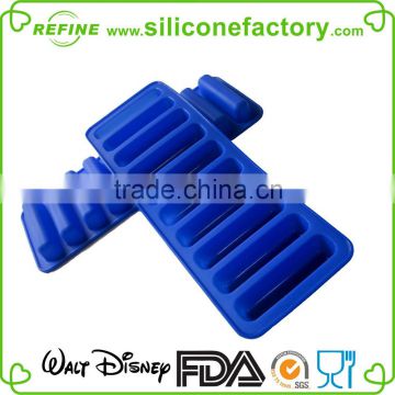 New design hot selling strip shape silicone ice cube tray