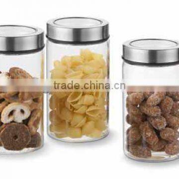 Sinoglass Air Tight Borosilicate Glass Storage Jars With ss screw Lids