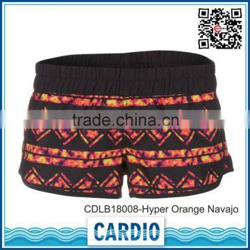 Hyper Orange Navajo new print beach walking style girls shorts