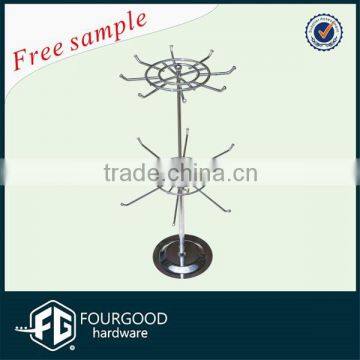 Iron chromium plating garment display floor spinner rack