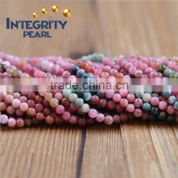 New arrival natural gemstone loose strand 3.5mm natural red tourmaline