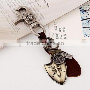 New product Vintage leather accessories leather keychain