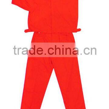 Red cotton working suit, T/C working suit supplier