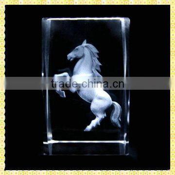 Personalized Engraved 3D Laser Crystal Figurine For New Year Gifts Items