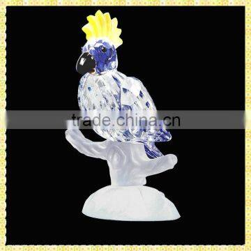 Exquisite Engraving Crystal Parrot For Home Decoration