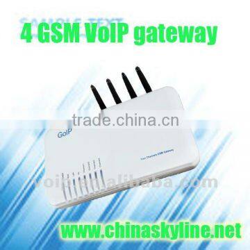 Free shipping ,VoIP PBX GoIP GSM VoIP Gateway for 4 sim cards insert GoIP-4