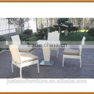 Square Table Rattan Dining Set Alu Base