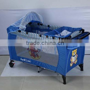 Foldable crib for baby, canopy portable baby crib, changing table baby rocking crib