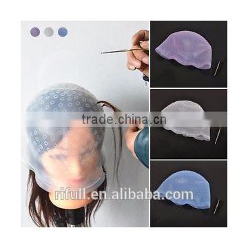 Disposable Hair Color Highlighting Cap Hat w/ Metal Hook