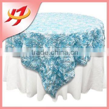 Wedding Decorative Satin Rosette Table Cover Round Table Overlay photo-2