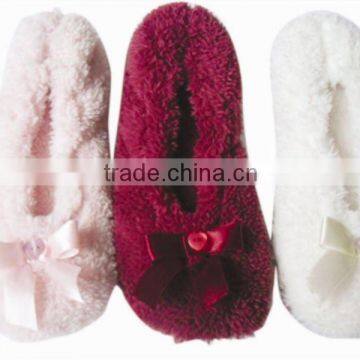 Soft Coral fleece Ballet shoes for laydies/coloured ballet shoes