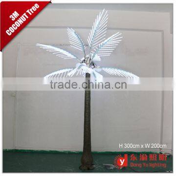 High simulation Outdoor Christmas/holiday/Beach Decorative LED Coconut palm Tree