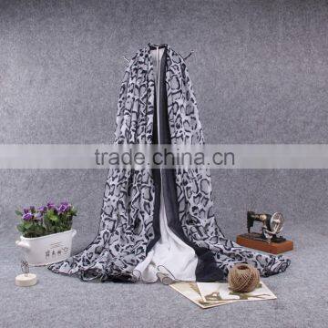 Fashion factory price leopard print voile arab scarf