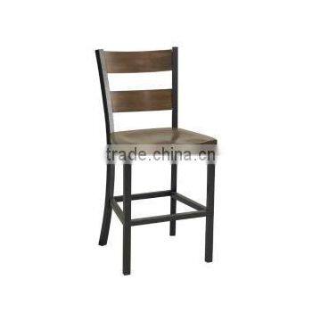 Metal wood dining chair , Industrial heavy duty dining chair