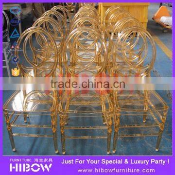 Hot-selling crystal gold phoenix wedding chair