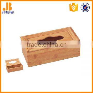 Nice look environmential oblong bamboo tissue box with open cover