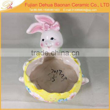 ceramic flower pot painting designs with child planter