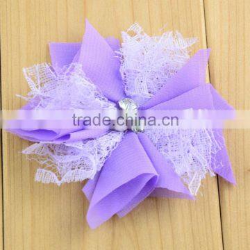 8cm Lavender Chiffon Kids Headband Children Hair Accessories photo-6