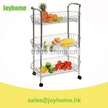 professional manufacture factory supply 3-tier metal wire bathroom shelf