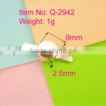 9mm zinc alloy bag metal round rivet, metal decorative studs q-2942