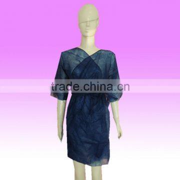 Disposable Non-woven Black/blue Bathrobe photo-2
