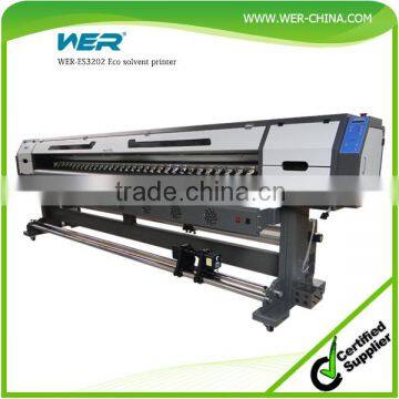 Cheap 3.2m WER ES3202 large format vinyl pvc flex banner printing machine eco solvent printer for feather flag