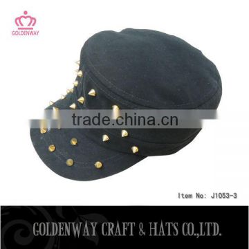 2015 New design fashion army caps with rivet