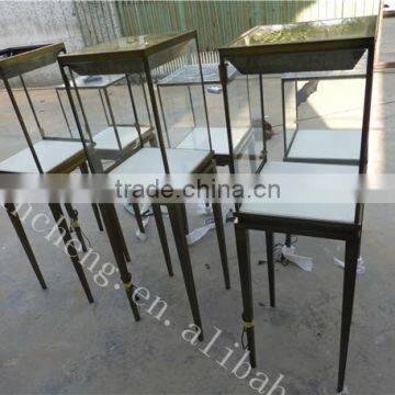 Luxury Store Fixtures Decoration Factory Custom Made Stainless Steel Metal Display Showcase and Stands for Cartier Jewelry