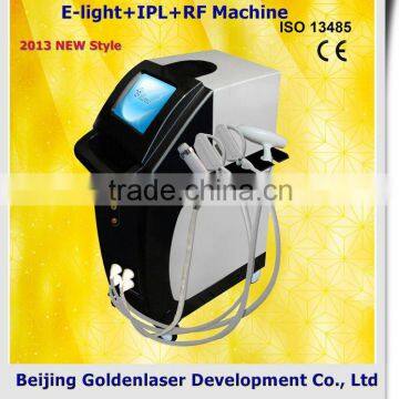 2013 New style E-light+IPL+RF machine www.golden-laser.org/ micro current bio eye and face lift instrument