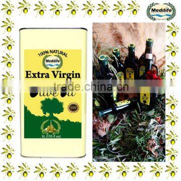 Extra Virgin Olive Oil 1st Cold Press High Quality 100% Tunisian Olive Oil, Extra Virgin Olive Oil Tin 5L.