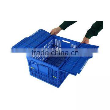 Plastic Turnover Storage Folding Box With Hinged Lid photo-6