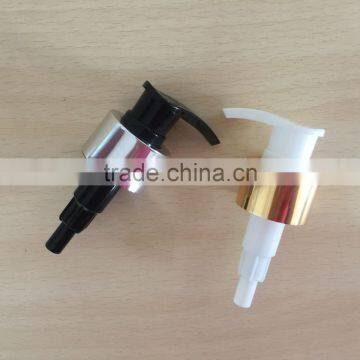 24mm 28mm Wholesale Shiny Gold Aluminum Lotion Pump Cap for Shampoo Bottle