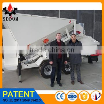 SDDOM MB1800 portable mobile concrete batching plant with convenient wheel