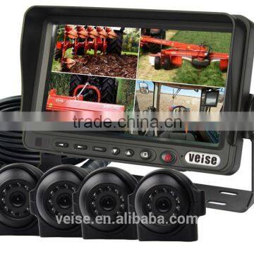 Bus safety systems with 7 inch TFT LCD monitor + 4 CCD camera + 15M extension cable