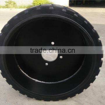 Genie Scissor Lift Platform Wheel Solid Tire With Rims Wheel 22x7x17 3/4 photo-3