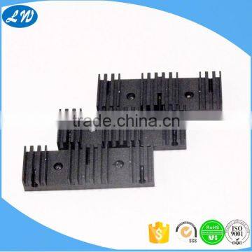 China manufacturer black anodized aluminum parts heat sinks made by CNC