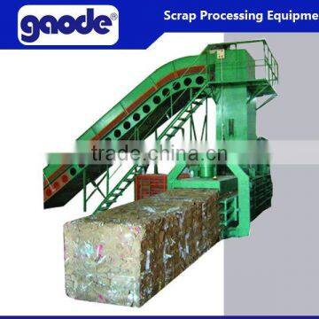 ISO9001:2008 Horizontal Hydraulic Waste Paper Baler With Manual Wrapped photo-2