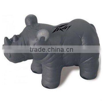 PU foam antistress rhinoceros for promotional gifts