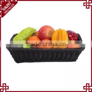 Classic and Durable Food Grade Plastic Wicker Hand Woven Bread Basket for Bakery Display photo-6