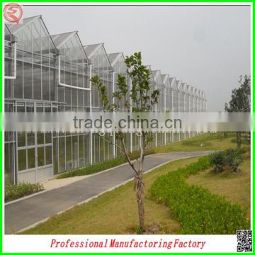 stable and hard aluminium/ steel metal type multi-span greenhouses for garden/fruit